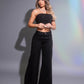 GLOW NOIR — JEAN WIDE LEG CON BRILLOS